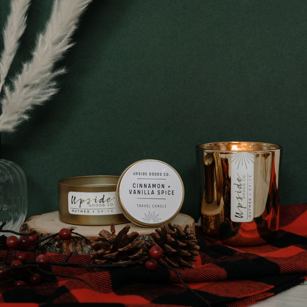 Cinnamon + Vanilla Spice |  Limited Edition Holiday Candle at Upside Goods Co. 